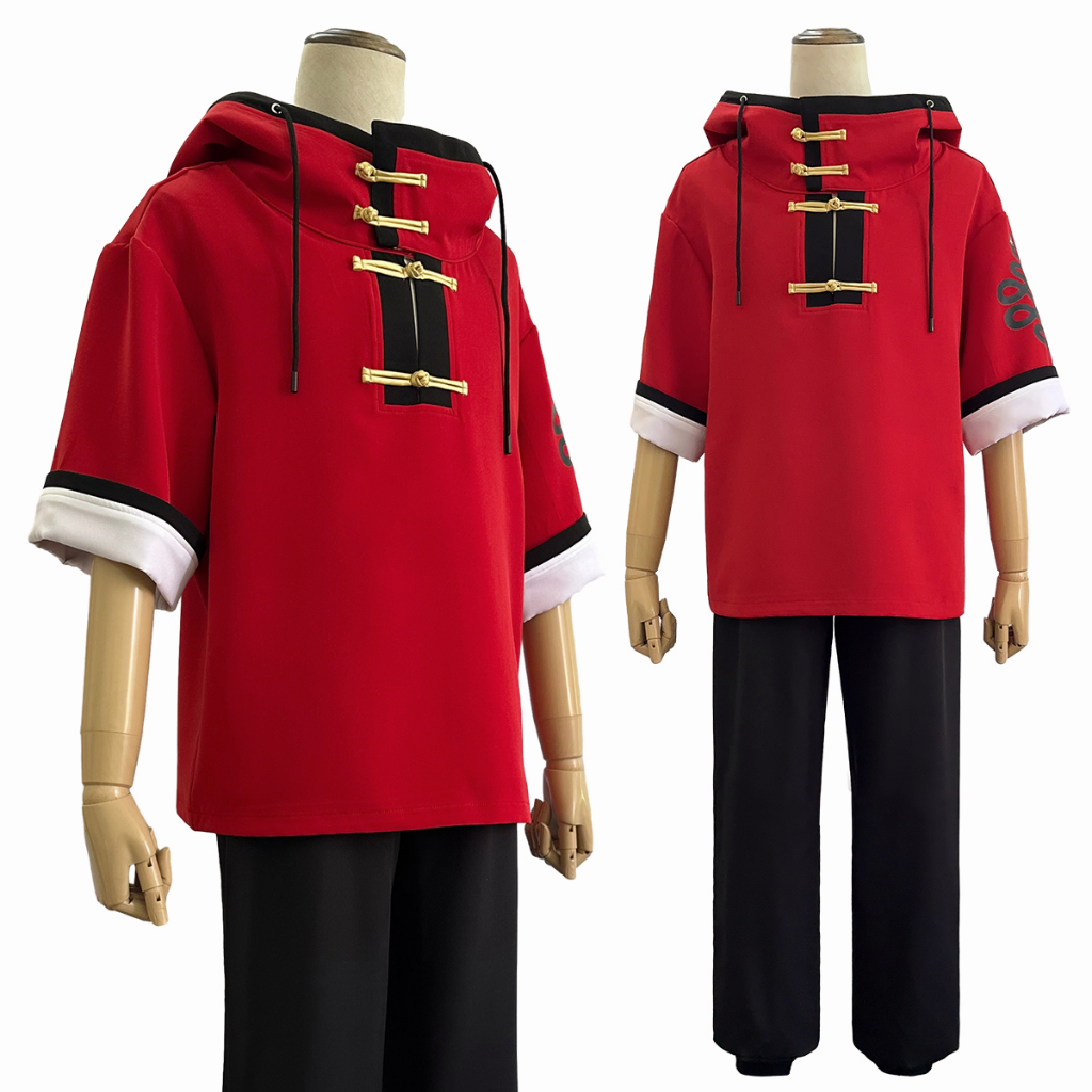 Holoun Gokurakugai Alma Cosplay เสื้อกันหนาวลําลอง มีฮู้ด ลายการ์ตูนอนิเมะ Manga Alma สีแดง สีดํา