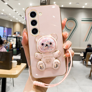 สําหรับ Samsung Galaxy S10 + / S10 / S9 + / S9 / S8 + / S8 กอด หมี ตัวยึด เคสโทรศัพท์ แบบนุ่ม