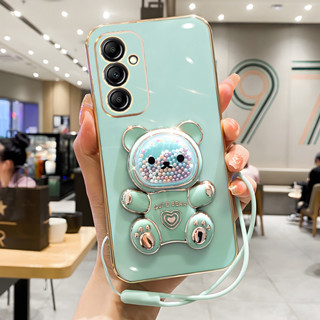 เคสโทรศัพท์มือถือนิ่ม ลายหมีกอด พร้อมขาตั้ง สําหรับ Samsung Galaxy A25 A24 A23 A22 A30 A20 A50 A30S A50S A7 2018 A750