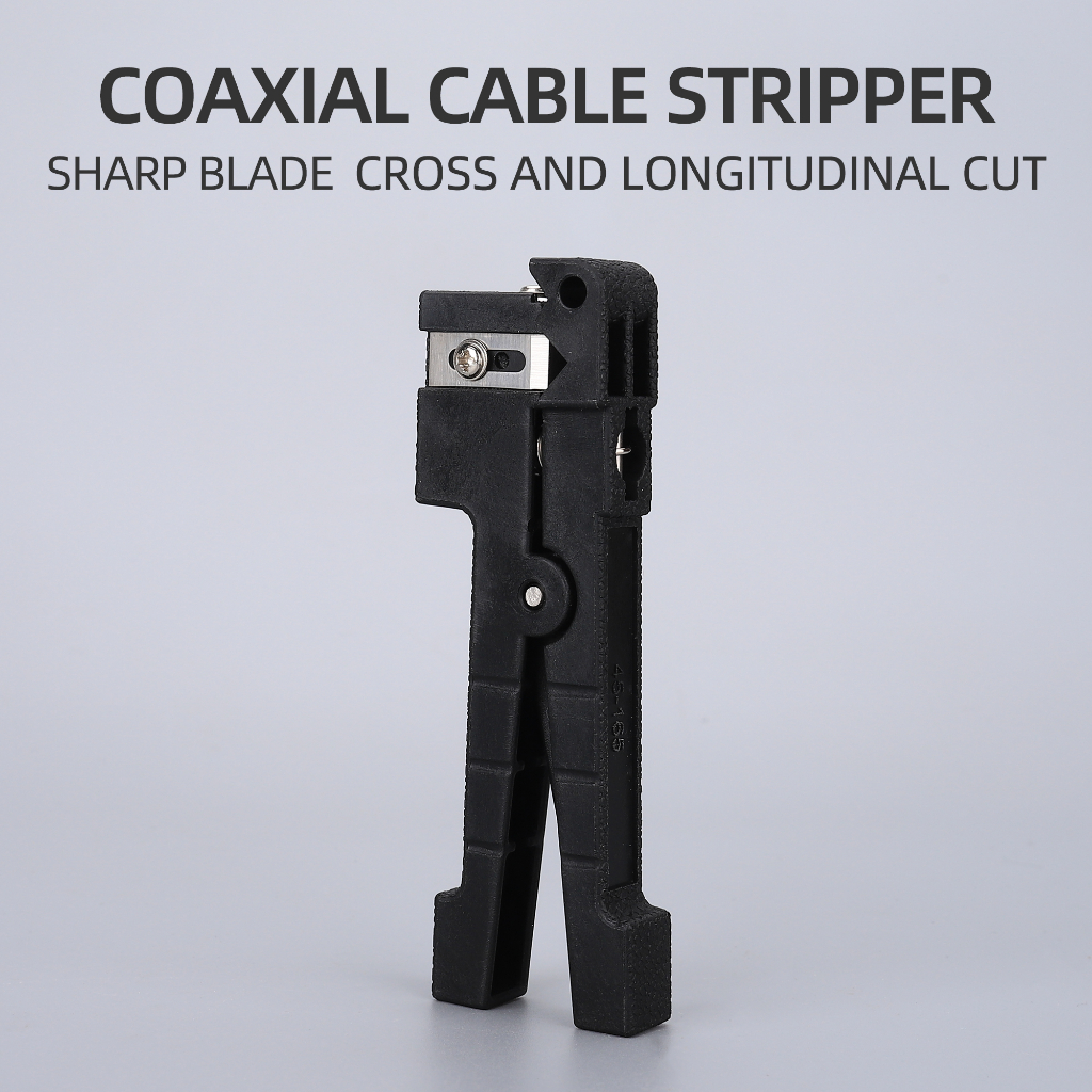 เครื่องปอกสายไฟไฟเบอร์ออปติก Loose Tube Transverse Buffer Tube Coaxial Cable Stripper Coax hand Tool (45-165)