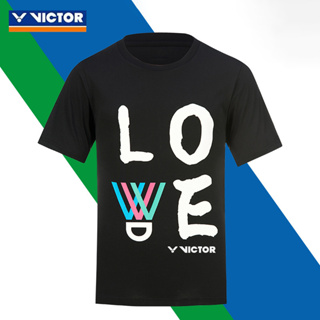 Victor 2023 ใหม่ เสื้อยืดลําลอง แขนสั้น ระบายอากาศ แห้งเร็ว สําหรับผู้ชาย ผู้หญิง เหมาะกับการเล่นกีฬา แบดมินตัน