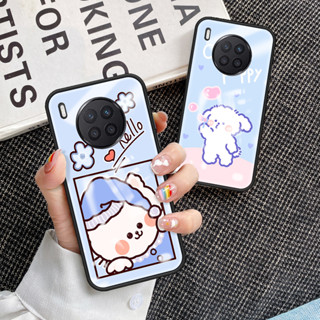 เคสโทรศัพท์มือถือกระจกนิรภัย TPU แบบนิ่ม ขอบแข็ง กันกระแทก สําหรับ Huawei Nova 8i Nova 8i เคส