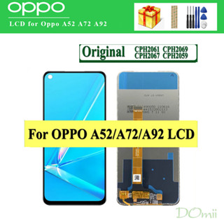 อะไหล่หน้าจอสัมผัส LCD 6.5 นิ้ว สําหรับ OPPO A72 A92 A52 CPH2069 CPH2067 OPPO A72