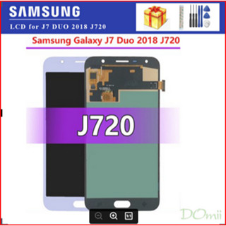 หน้าจอสัมผัสดิจิทัล LCD สําหรับ Samsung Galaxy J7 Duo 2018 J720 J720F J7 Duo J720F DS J720