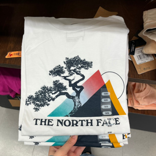 เสื้อยืดแขนสั้น พิมพ์ลาย The North Face ดูดซับเหงื่อ สวมใส่สบาย สําหรับผู้ชาย และผู้หญิง 4K66J