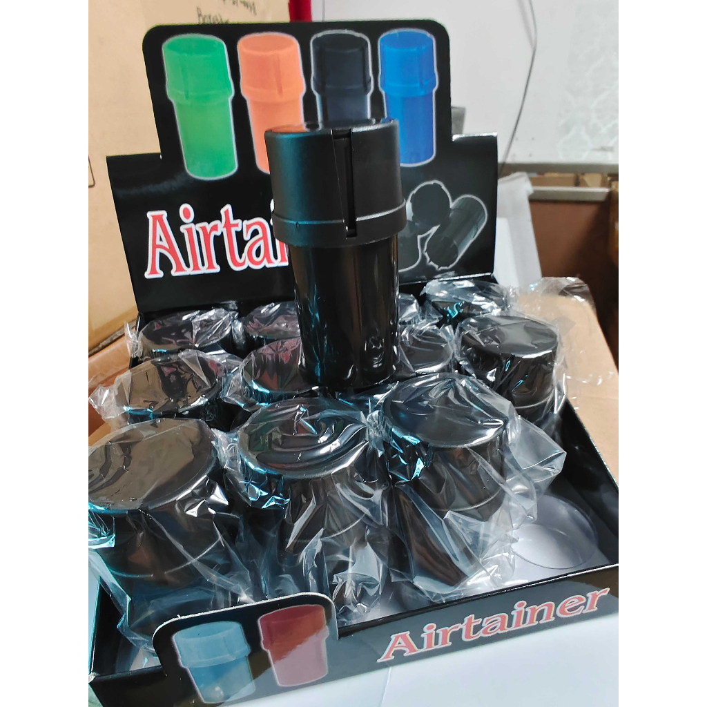 (ขายส่ง!! ยกกล่อง 12 ชิ้น) Full Black Plastic Grinder เครื่องบดสมุนไพร ที่บดสมุนไพร