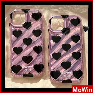 Mowin - เข้ากันได้สำหรับ เคสไอโฟน เคสไอโฟน11 เคส iphone 11 สำหรับ iPhone 14 Pro Max iPhone Case เลเซอร์สะท้อนแสงเคสใส TPU Soft Shell ถุงลมนิรภัยกันกระแทกหัวใจสีดำเข้ากันได้กับ iPhone 13 Pro max 12 Pro Max 11 xr xs max 7Plus 8Plus