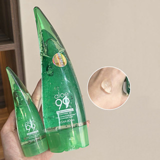 Holika Cheju Horn shape เจลว่านหางจระเข้ 99% ให้ความชุ่มชื้น ซ่อมแซมหลังออกแดด ผิวบอบบาง ครีมบํารุงผิวหน้า 250 มล.