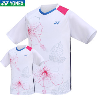 Yonex2023 เสื้อกีฬาแบดมินตัน ระบายอากาศ แห้งเร็ว ใส่สบาย เหมาะกับฤดูร้อน สําหรับผู้ชาย และผู้หญิง