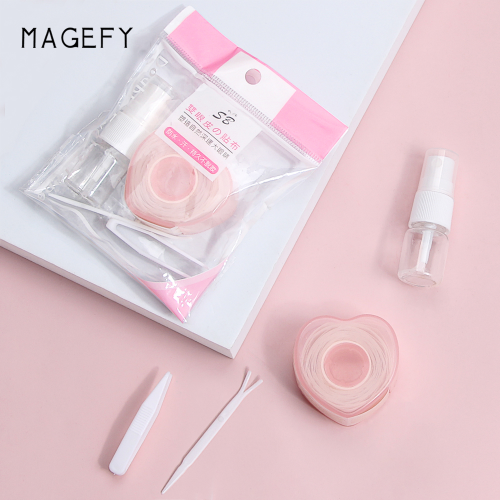 MAGEFY ธรรมชาติและไม่เห็น สติกเกอร์ตาสองชั้น  สีเนื้อ 2 ชั้น 1 ชุด มี 360 ชิ้น แผ่นแปะตาสองชั้น 3046