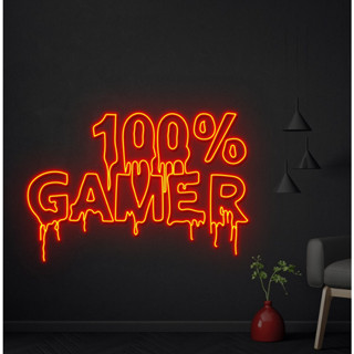 ป้ายไฟนีออน LED 100% ลายเกมเมอร์ ของขวัญที่ดีที่สุด สําหรับเด็กผู้ชาย วัยรุ่น ตกแต่งผนังห้อง