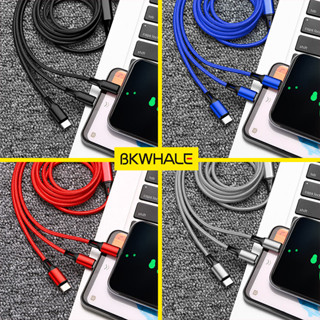 Bkwhale 3 in 1 สายชาร์จ USB Type C / Android Micro USB สายชาร์จ