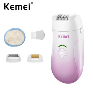 Kemei เครื่องกําจัดขนบิกินี่ แบบชาร์จไฟได้ มีดโกนผู้หญิง ใต้วงแขน ขา รักแร้ ขนเท้า แคลลัส กําจัดรอยขีดข่วน