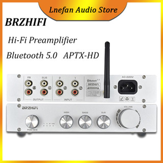 Brzhifi เครื่องขยายเสียง 2.0 2.1 HiFi บลูทูธ 5.0 APTX-HD พร้อมแอมป์ซับวูฟเฟอร์