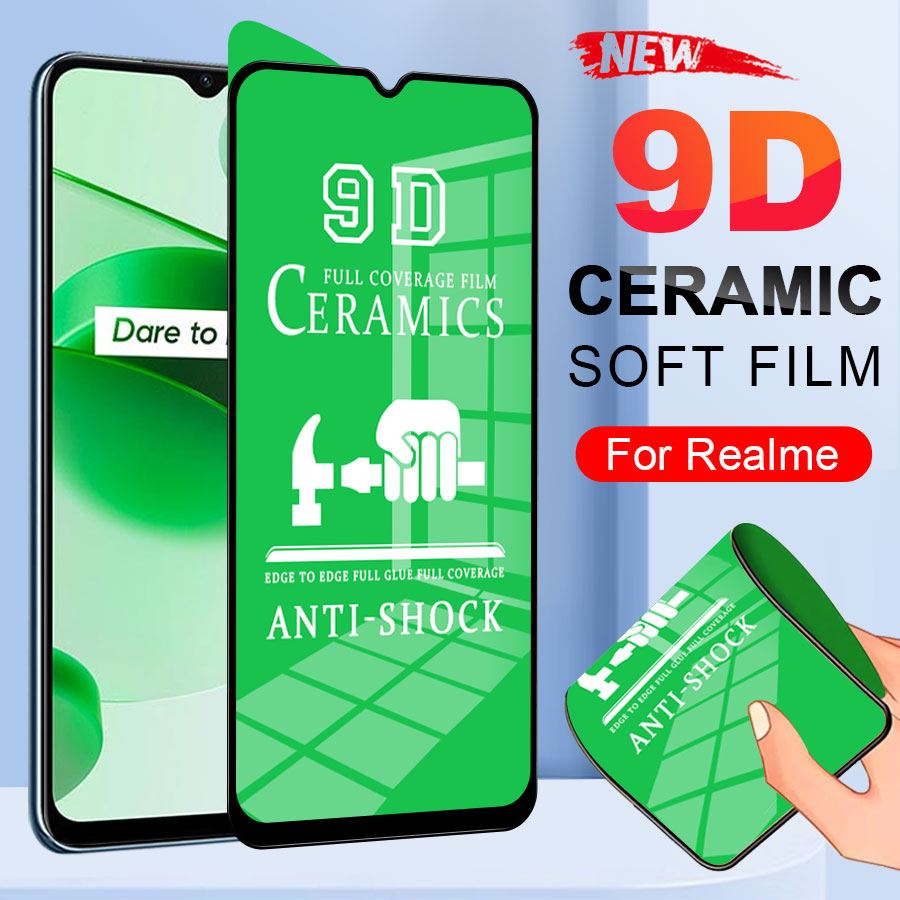 ฟิล์มกันรอยหน้าจอเซรามิกสําหรับ Realme 5 6 7 8 9 10 Pro + 5i 6i 7i 8i 9i C2 C3 C11 C12 C15 C17 C20 C20A C21 C21Y C25 C25Y C25S C30 C30S C31 C33 C35 C55 Realme Narzo 20 30A 50 50i 50A XT