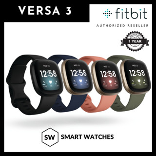 Fitbit ใหม่ Versa 3 นาฬิกาข้อมือ Smartwatch พร้อม GPS ในตัว [มีสินค้า]