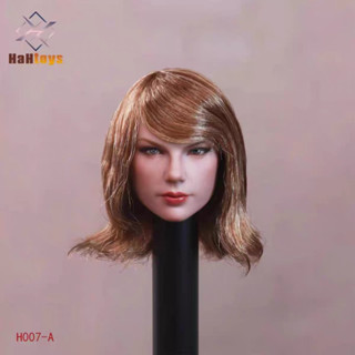 Hahtoys H007 แม่พิมพ์ประติมากรรม รูปหัวนักร้อง Taylor Swift 1/6 สไตล์ยุโรป อเมริกัน สําหรับปลูกผม