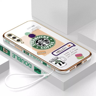 เคสโทรศัพท์มือถือ ลายการ์ตูน Starbucks พร้อมสายคล้อง สําหรับ Honor 30S Honor 30 Honor 30Pro Honor 30lite Honor 20lite Honor 10 lite Honor X20SE