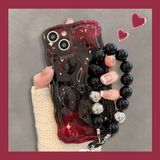 เคสโทรศัพท์มือถือ ซิลิโคนนิ่ม TPU ลายดาว พร้อมสายคล้อง ประดับมุก สําหรับ iPhone 14 Pro Max 12promax 13 12 11 Pro Max 13promax 14promax