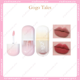 Gogo Tales Chubby Ding ลิปสติก ลิปกลอส เนื้อแมตต์กํามะหยี่ สีเทา สีชมพู