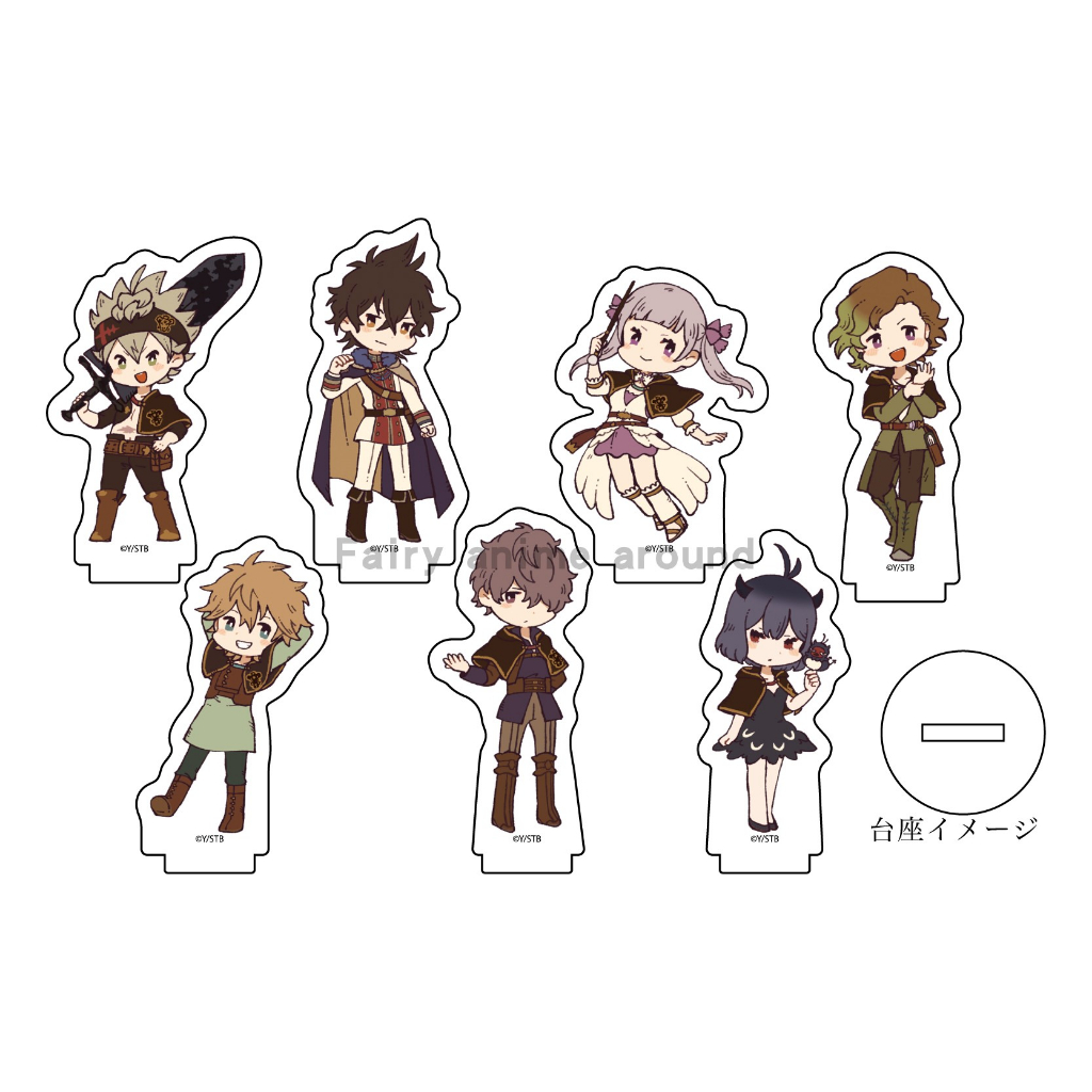 อะนิเมะ Black Clover Asta Yuno Grinberryall Noelle Silva อะคริลิคขนาดเล็กชุดแผ่นคอสเพลย์รูปตุ๊กตาตกแ