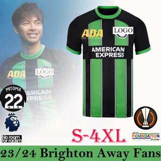 เสื้อกีฬาแขนสั้น ลายทีมชาติฟุตบอล BHA away 23-24 ชุดเยือน ไซซ์ S-4XL