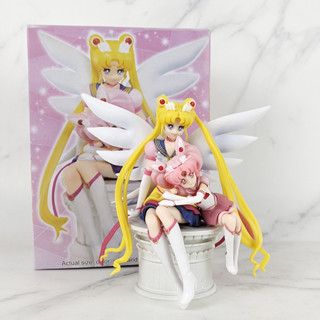 โมเดลฟิกเกอร์ PVC อนิเมะเซเลอร์มูน Tsukino Usagi Chibiusa Serenity Kawaii Girl ขนาด 14 ซม. ของขวัญ ของเล่นสะสม สําหรับเด็ก