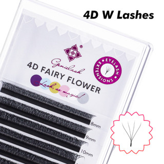 สินค้าใหม่ Genielash ขนตาปลอม 4D 0.07C D D และ Curl