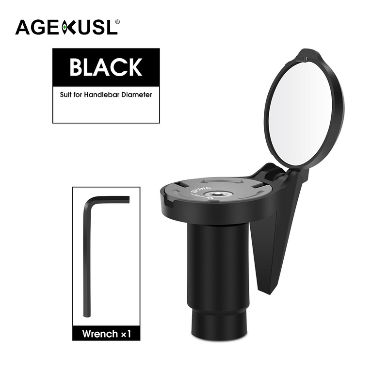 Agekusl กระจกมองหลัง แบบนูน หมุนได้ ปรับได้ สําหรับติดแฮนด์รถจักรยาน MTB ราคา ถูกที่สุด ดีลบีเคเค แกลเลอรีภาพที่ 2
