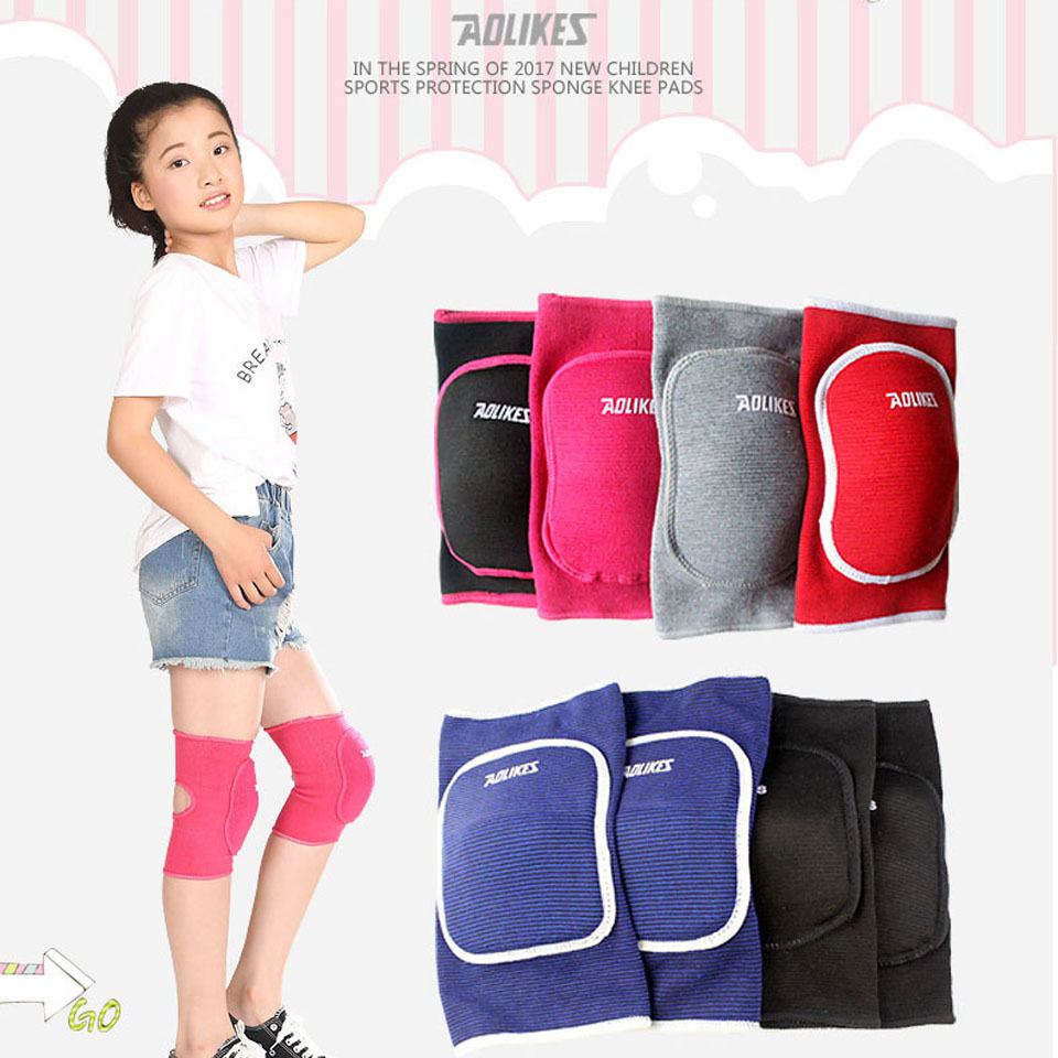 Aolikes 1 คู่ เด็ก ฟองน้ํา สนับเข่า ซัพพอร์ต เต้นรํา วอลเลย์บอล เทนนิส สนับเข่า กีฬา ยิม สนับเข่า เด็ก ป้องกันเข่า - รูปที่ 7