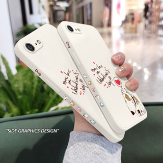 เคสโทรศัพท์มือถือ ซิลิโคน ลายสุนัขพลาด มีลายด้านข้าง สําหรับ IPhone SE2 8 7 6 6S Plus SE 2020