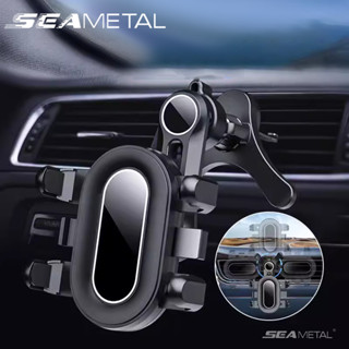 Seametal 360° ที่วางโทรศัพท์ในรถยนต์ แบบหมุนได้ ที่วางโทรศัพท์ กันกระแทก ช่องระบายอากาศ ขาตั้งโทรศัพท์อัตโนมัติ เหมาะสําหรับที่วางโทรศัพท์มือถือ 4-7 นิ้ว