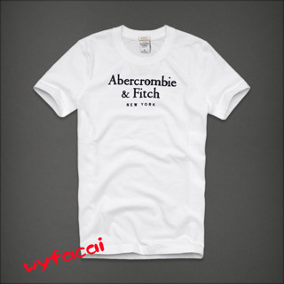 เสื้อยืดแขนสั้น ปักลาย Abercrombie &amp; Fitch สําหรับผู้ชาย