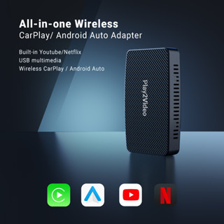 Ottocast CarPlay Ai Box Play2Video อะแดปเตอร์เครื่องเล่นวิดีโอไร้สาย แอนดรอยด์ USB อุปกรณ์เสริม สําหรับรถยนต์ Youtube Netflix