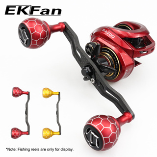 Ekfan ด้ามจับรอกตกปลา คาร์บอนไฟเบอร์ 8*5 7*4 ash Daiwa Shimano เส้นผ่าศูนย์กลางลูกบิด 130 มม. 32 มม. DIY สําหรับ Baitcasting Pancing Rolling Part