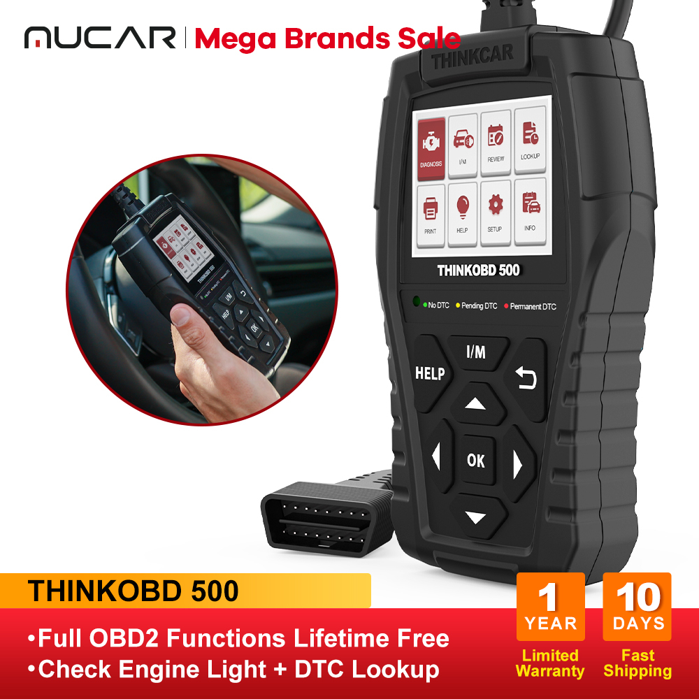 Thinkcar THINKOBD เครื่องสแกนเนอร์วินิจฉัยรถยนต์ 500 OBD2 สําหรับ Proton Perodua All OBD2