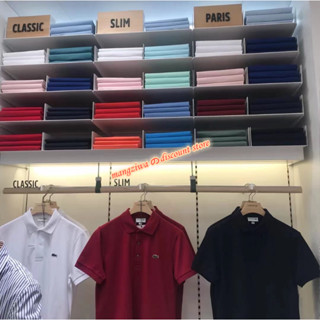 เสื้อคอปกปัก POLO เสื้อโปโลแขนสั้น Lacoste เสื้อโปโล ผู้ชาย