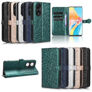 เคสโทรศัพท์มือถือหนัง PU ฝาพับ ลายจุด พร้อมช่องใส่บัตร สําหรับ OPPO Reno 8T 5G A1 Pro