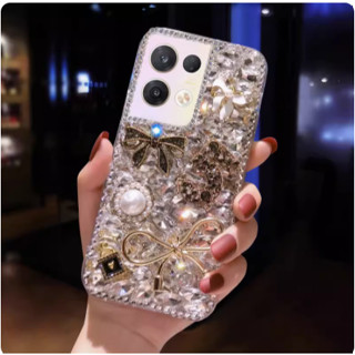 เคสโทรศัพท์มือถือ ประดับพลอยเทียม หรูหรา สําหรับ OPPO Reno8 Reno 8T Reno 8Z Reno8 Pro Reno7 Reno 7Z Reno7 Pro