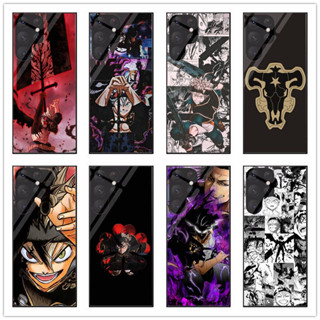 สําหรับ Samsung Galaxy S23 / S23 อัลตร้า อะนิเมะ Black Clover กระจกนิรภัย แบบแข็ง เคสโทรศัพท์ พิมพ์ภาพ DIY