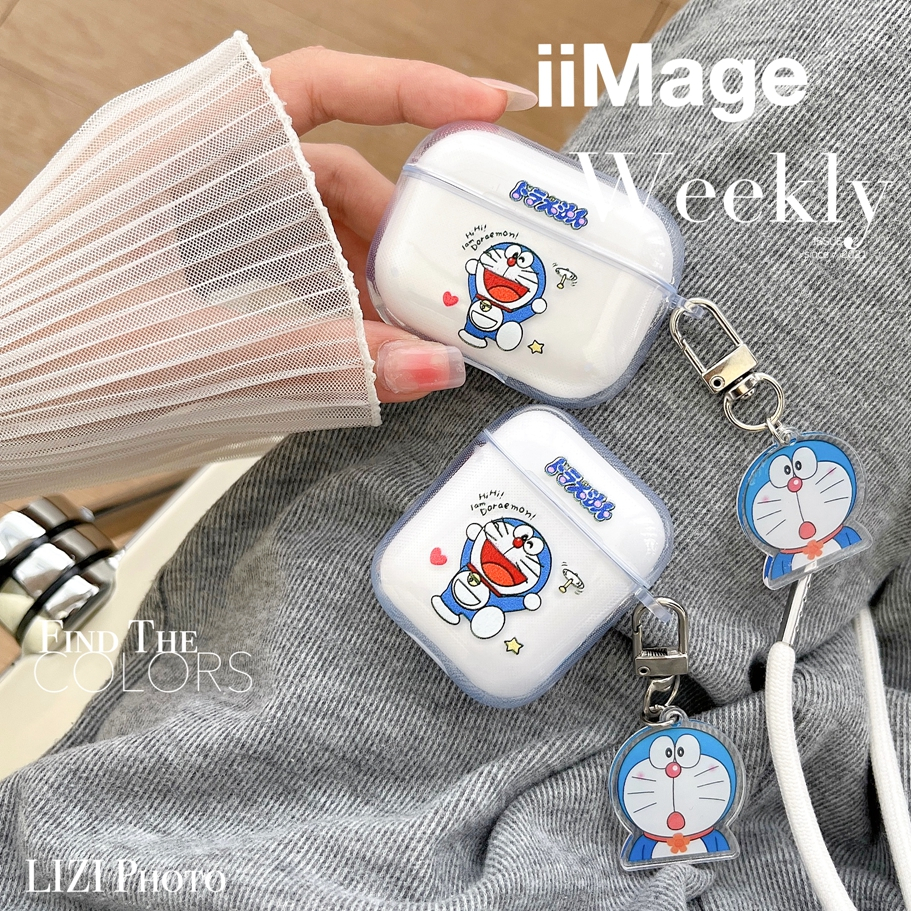 เคส Airpods 4 การ์ตูนน่ารักโดราเอมอน Pochacco สําหรับ Airpods pro gen 2 1 2 pro 3 ชุดหูฟังบลูทูธไร้สายโปร่งใสนุ่มฝาครอบ