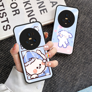 สําหรับ Honor Magic 5 Pro เคสโทรศัพท์ Honor Magic 5 Pro กระจกนิรภัย เคสนิ่ม TPU ขอบป้องกัน แข็ง กันกระแทก แฟชั่น เคสด้านหลัง