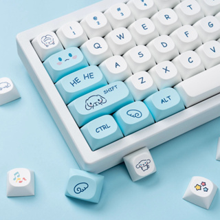 [พร้อมส่ง] ปุ่มกดคีย์บอร์ด Cinnamoroll MA PBT 124 คีย์ สําหรับคีย์บอร์ด Mx switch