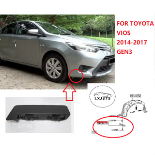 แผ่นยางกันชนหน้ารถยนต์ ด้านเดียว สําหรับ TOYOTA VIOS GEN3 2014 2015 2016 2017 1 ชิ้น