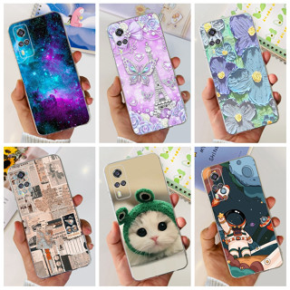 เคสโทรศัพท์มือถือ ซิลิโคนนิ่ม TPU ใส ลายนักบินอวกาศน่ารัก 6.58 นิ้ว สําหรับ Vivo Y51 2020 V2030 Y51 Y31 2020 Y53S 4G