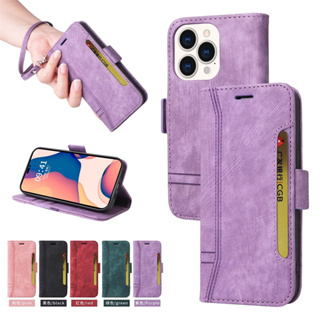 เคสโทรศัพท์หนัง PU ฝาพับ กันกระแทก พร้อมช่องใส่บัตร และสายคล้องมือ สําหรับ Nokia G21 G11