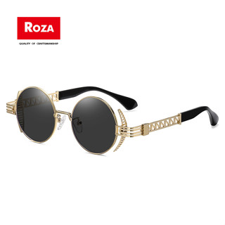 Roza ใหม่ แว่นตากันแดด กรอบโลหะ ทรงกลม ขนาดเล็ก สไตล์เรโทร UV400 AE1539 2023