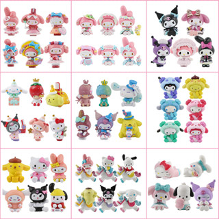 SANRIO โมเดลฟิกเกอร์ PVC รูปการ์ตูน Hello Kitty Kuromi My Melody Cinnamorol Pochacco Onpompurin ขนาด 28 สไตล์ สําหรับตกแต่งเค้ก จํานวน 5 ชิ้น 6 ชิ้น 7 ชิ้น ต่อชุด