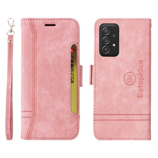 เคสโทรศัพท์หนัง PU ฝาพับ กันกระแทก พร้อมช่องใส่บัตร และสายคล้องมือ สําหรับ Samsung Galaxy S22 S23 + Plus Ultra S23fe A12 M12 F12 A52 M14 A52s F14