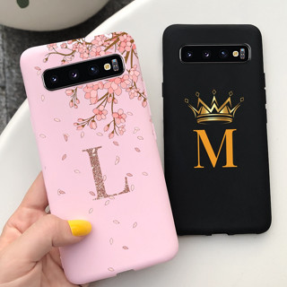 เคสโทรศัพท์มือถือ ลายดอกไม้ มงกุฎ สีดํา สีชมพู สําหรับ Samsung Galaxy S10+ deisgn 2023 S10 Plus SM-G975F DS